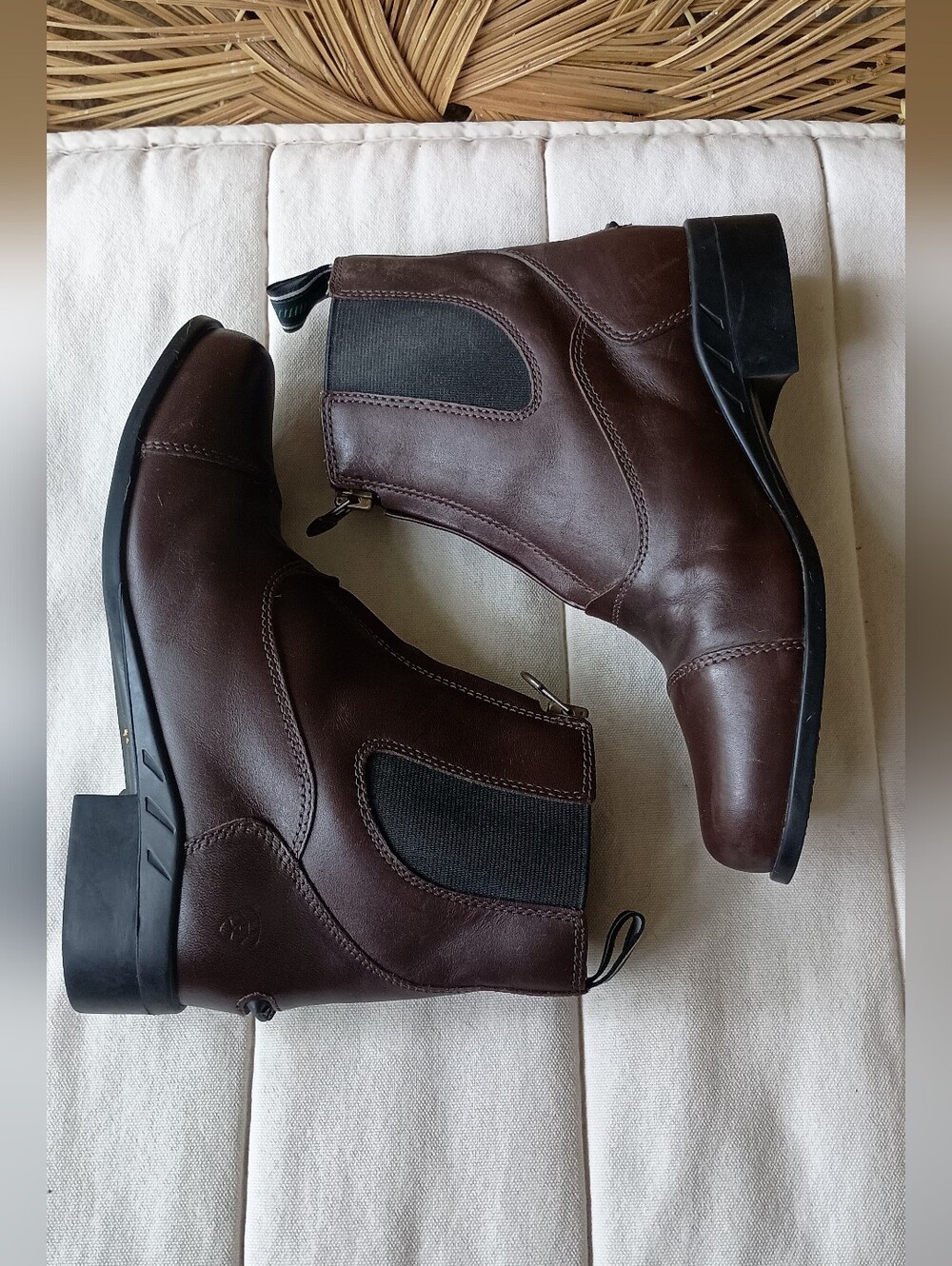 Ariat Brown Front-Zip Ankle Booties_4